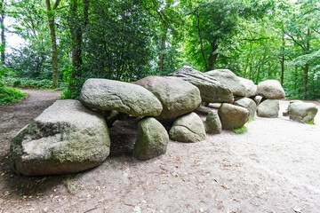 5000 year old Dolmen, a megalithic tomb and the oldest structure in The Netherlands - 735978792