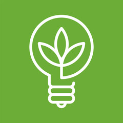 Plant inside lightbulb. Concept of green energy and environmental friendly sources - 735979949