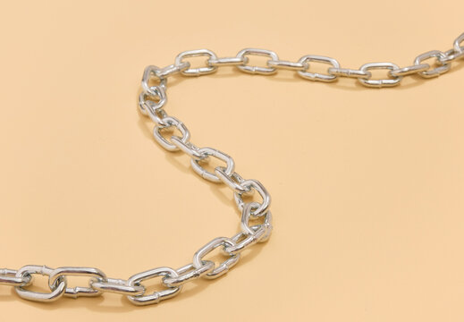 A large chain for protection. Copy space for text.