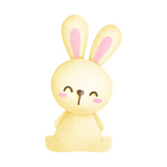 Cute yellow rabbit clipart, cartoon rabbit drawings, Easter rabbits, illustrations for Easter festivals, cartoon images for various events.
