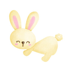 Cute yellow rabbit clipart, cartoon rabbit drawings, Easter rabbits, illustrations for Easter festivals, cartoon images for various events.
