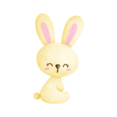 Cute yellow rabbit clipart, cartoon rabbit drawings, Easter rabbits, illustrations for Easter festivals, cartoon images for various events.
