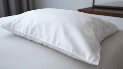 Fototapeta na wymiar A pillow encased in a hypoallergenic cover