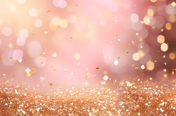 Gradient pink and powdery abstract background. Blurred sparkling stars and lights. Premium Backgrounds. Background for greeting card design, banner, flyer, poster, brochure, voucher. Holiday