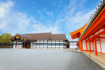Naklejka premium Kyoto Imperial Palace with Gonaitei garden in Kyoto, Japan