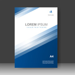 Business Book cover design blue speed modern style for Brochure template, Poster, magazine. Vector illustration