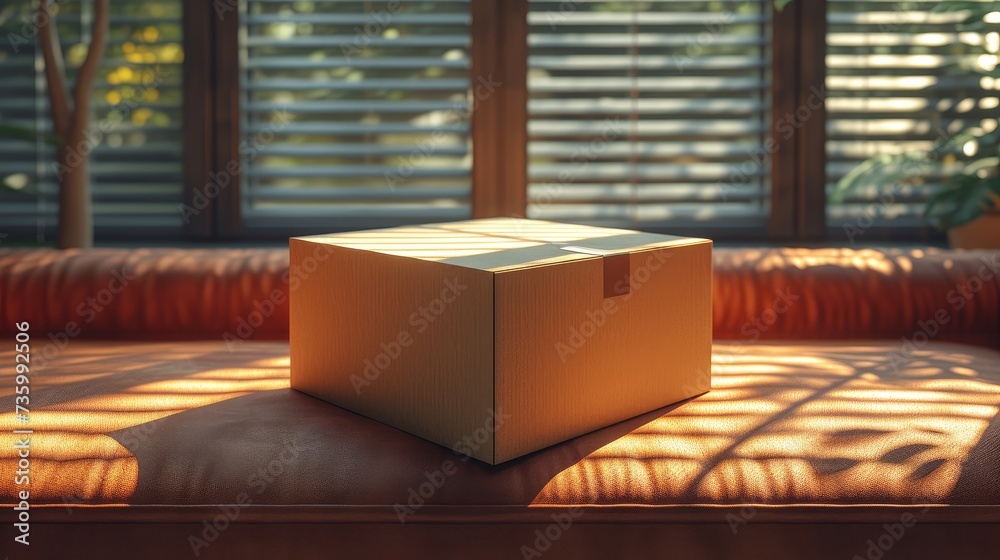 Poster box mockup for mailing and branding 3d render illustration