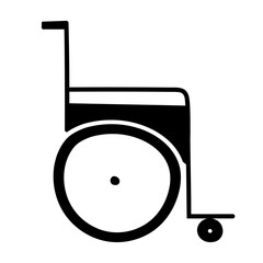 Wheelchair. Hand drawn icon. Vector illustration