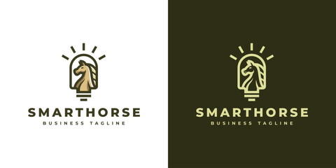 smart horse logo design
