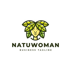 nature woman logo design