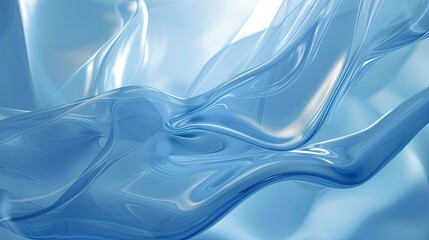 Abstract Blue Liqid Glass Background