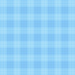 Blue gingham tablecloth plaid pattern background.