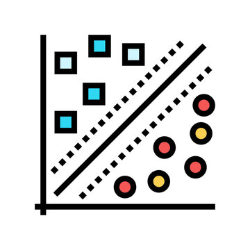 support machine svm algorithm color icon vector. support machine svm algorithm sign. isolated symbol illustration
