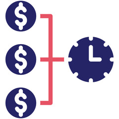 Investment Time vector icon illustration of Finance and Money iconset.