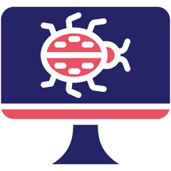 Computer Virus Icon vector icon illustration of Networking and Data Sharing iconset.