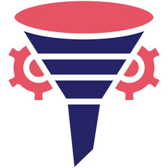 Funnel vector icon illustration of Project Management iconset.