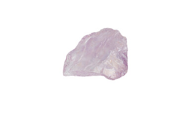 Amethyst mineral stone macro on white background