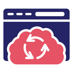 Cloud Sync vector icon illustration of Web Marketing iconset.