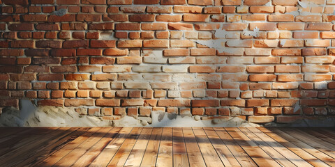 Natural Wooden Wall Background with Soft Lighting, Softly Illuminated Wooden Wall Background - Ai Generated