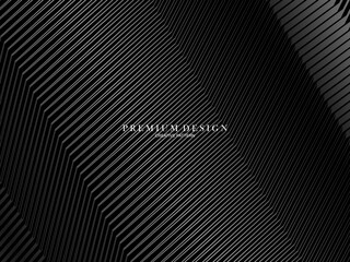 Abstract futuristic dark black background with modern design. Realistic 3d wallpaper with luxurious flowing lines. Premium backgrounds for posters, websites, brochures, cards, banners, apps, etc.