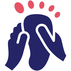 Foot Massage vector icon illustration of Spa iconset.