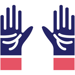 Hands Up vector icon illustration of Donations iconset.
