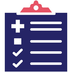 Obraz premium Patient Checklist vector icon illustration of Health Checkup iconset.