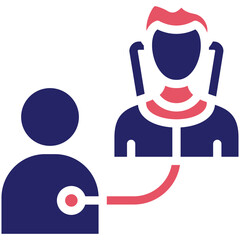 Patient Examination vector icon illustration of Health Checkup iconset.