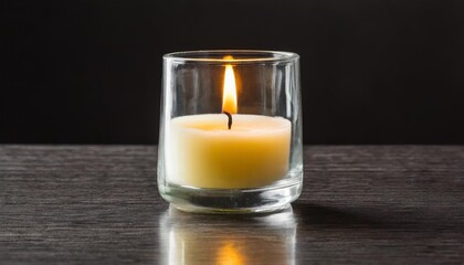 Obraz na płótnie Canvas candle in a glass isolated on a transparent background