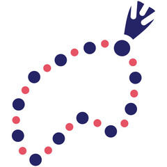 Praying Beads vector icon illustration of Ramadan iconset.