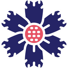 Geranium vector icon illustration of Flowers iconset.