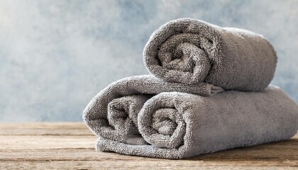 folded gray towel