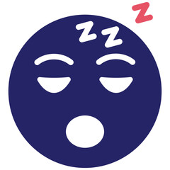 Sleeping Face vector icon illustration of Emoji iconset.