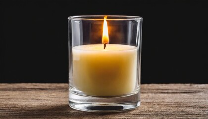 Obraz na płótnie Canvas candle in a glass isolated on a transparent background