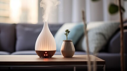 Wooden Diffuser on Table