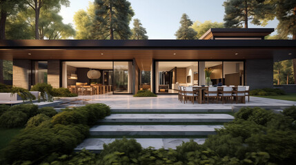 Fototapeta premium Exterior of modern luxury house