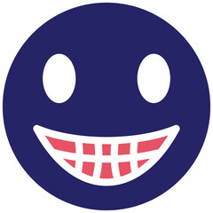 Beaming Face with Smiling Eyes vector icon illustration of Emoji iconset.