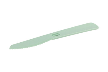 reusable plastic knife isolated from background