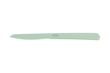 reusable plastic knife isolated from background