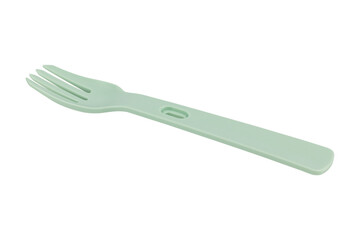 reusable plastic fork isolated from background