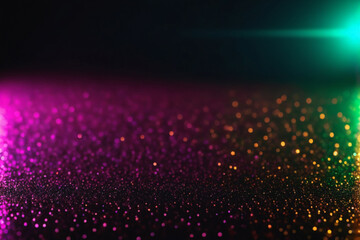 Abstract sparkle bokeh glittering background in neon lights