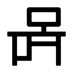 Workplace Desk Outline Icon