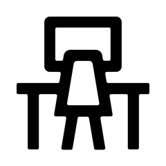 Workplace Desk Outline Icon