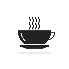 black cup of espresso or cappuccino icon