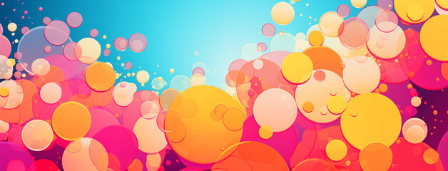 Warm Tones Bubble Mosaic on Deep Background