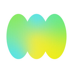 Gradient with Texture Grain Y2k retro elements abstract shapes and symbols. 