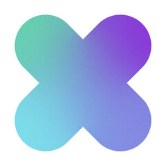 Gradient with Texture Grain Y2k retro elements abstract shapes and symbols. 