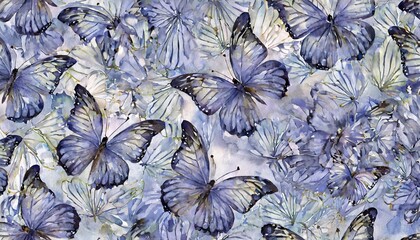 very peri seamless watercolor butterfly pattern watercolor illustration for wrapping paper background fabric print wallpaper card