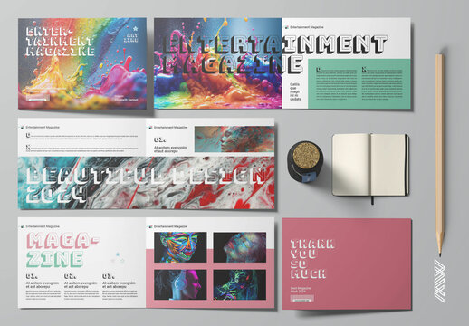 Entertainment Magazine Template Landscape