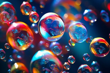 Naklejka premium Soap bubble colorful background wallpaper